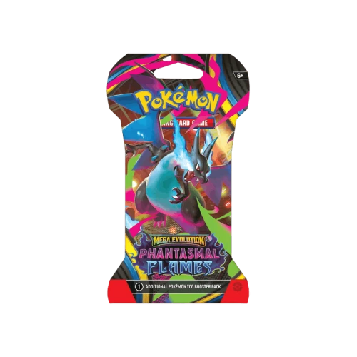 Pokémon Mega Evolution: Phantasmal Flames Sleeved Booster (Mega Charizard X Artwork)