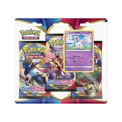 Pokémon Sword & Shield Base Set 3 Pack Blister (Galarian Ponyta)