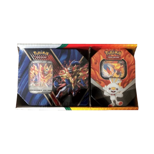 Pokémon Sword & Shield Base Set Legends of Galar Tin + Galar Partners Tin 2-pack (Zamazenta V/Cinderace V)