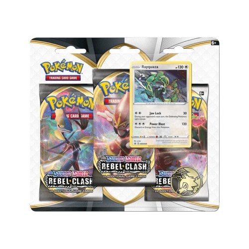 Pokémon Sword & Shield: Rebel Clash 3 Pack Blister (Rayquaza)