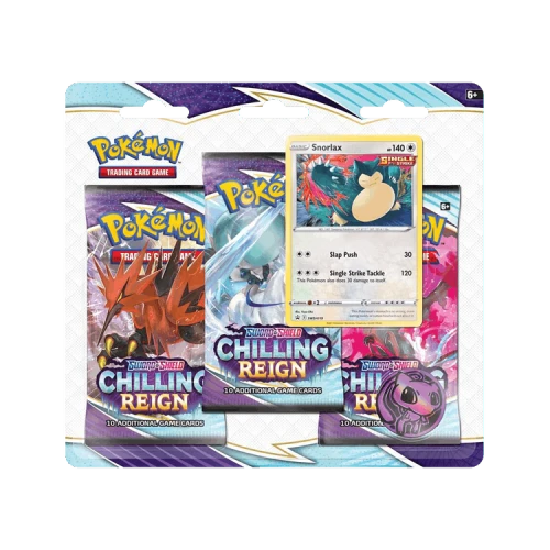 Pokémon Sword & Shield: Chilling Reign 3 Pack Blister (Snorlax)