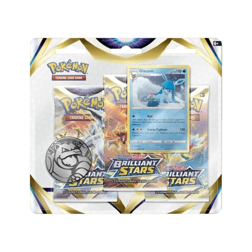 Pokémon Sword & Shield: Brilliant Stars 3 Pack Blister (Glaceon)