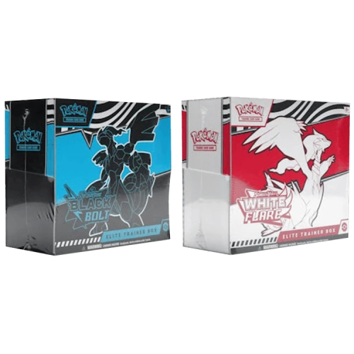 Pokémon 2025 Scarlet & Violet Black Bolt & White Flare Elite Trainer Box