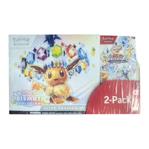 Pokémon 2025 Scarlet & Violet Pristmatic Evolutions Elite Trainer Box + Booster (Costco)