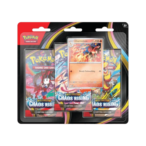 Pokémon Mega Evolution: Chaos Rising 3-Pack Blister 'Charmeleon'