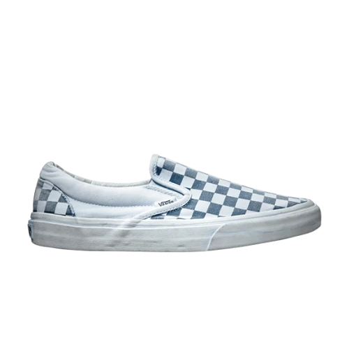 Vans Classic Slip-on (Over Washed) Checkerboard Dress Blue