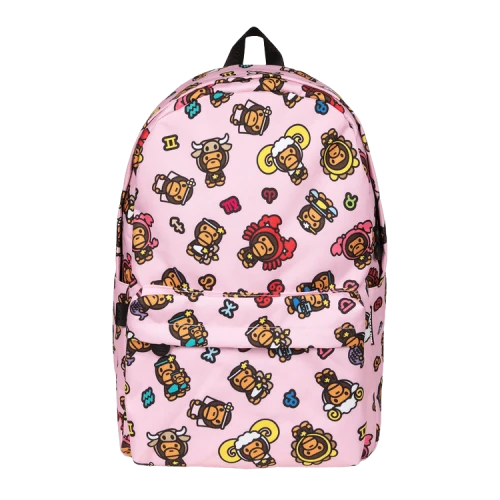 Baby Milo Store Milo And Friends Large Backpack 'Pink/Charcoal'