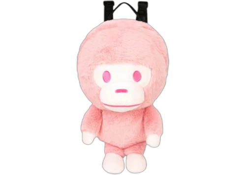 BAPE Baby Milo Large Plush Backpack Light Pink