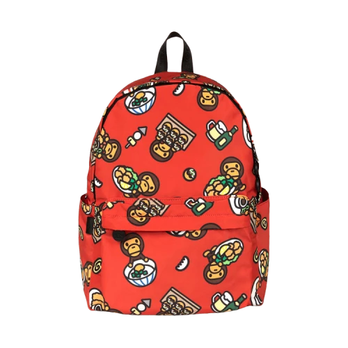 Baby Milo Store Camo Medium Backpack 'Red/Black'