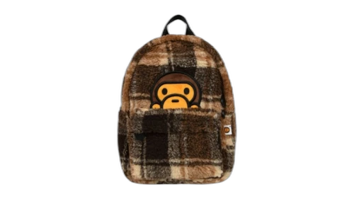 BAPE Sherpa Fur Mini Backpack Beige