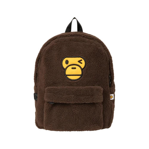 Baby Milo Store Milo Fleece Medium Backpack 'Brown'