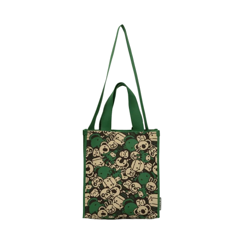 Baby Milo Store Milo And Friends Print Large Tote Bag 'Green/Multi'