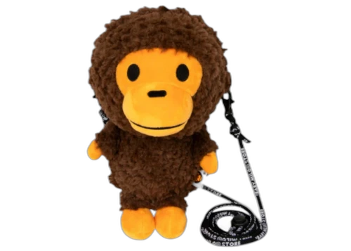 BAPE Baby Milo Fluffy Plush Crossbody Bag Brown