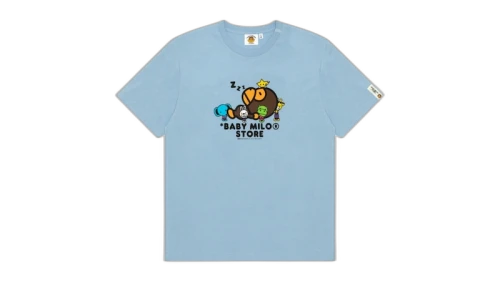 BAPE Women's Baby Milo Graphic Print III Tee (SS25) Light Blue