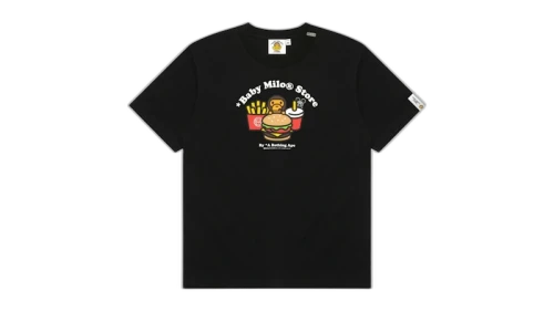 BAPE Women's Baby Milo Fast Food Tee Black