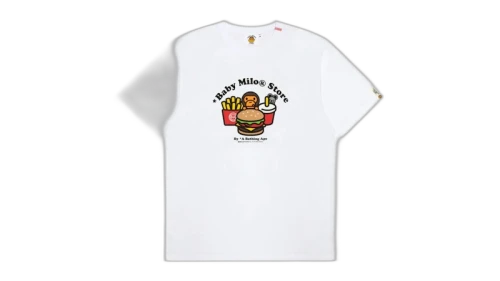 BAPE Women's Baby Milo Fast Food Tee White