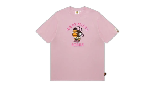BAPE Women's Baby Milo Graphic Print I Tee (SS25) Pale Pink