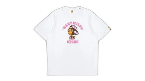 BAPE Women's Baby Milo Graphic Print I Tee (SS25) White