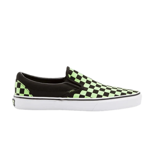 Vans Classic Slip-on Glow Checkerboard Black/ Green