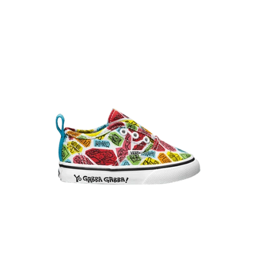 Vans Yo Gabba Gabba x Authentic Velcro Toddler 'Multi Face White'