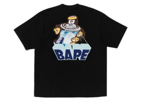 BAPE Graffiti BAPE Logo Relaxed Fit Tee Black