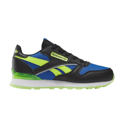 Reebok Classic Leather Step 'n' Flash Little Kid 'Black Laser Lime'