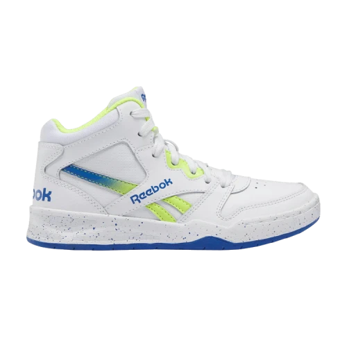 Reebok BB4500 Court Little Kid 'White Acid Yellow Vector Blue'