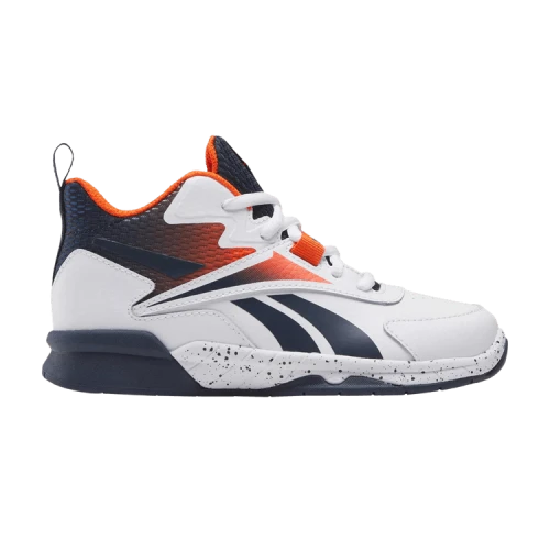 Reebok More Buckets Little Kid 'White Vector Navy Pump Orange'