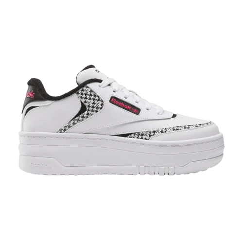 Reebok Club C Extra Big Kid 'Black Pink Houndstooth'