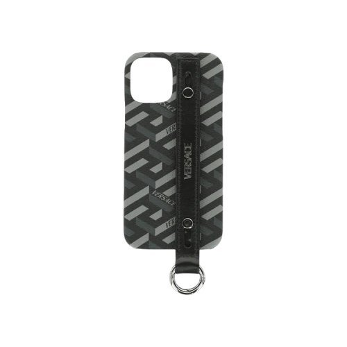 Versace Coated Canvas La Greca iPhone 12 Case 'Black'