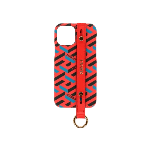 Versace Coated Canvas La Greca iPhone 12 Case 'Orange'