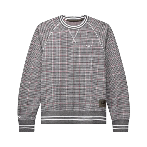 Converse x Todd Snyder Plaid PO Crew 'Grey/Dark Sapphire Houndstoo'