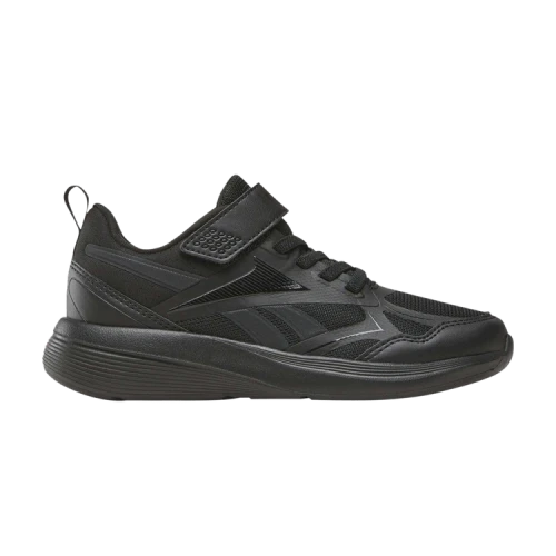 Reebok Rush Runner 6.0 Elastic Lace Top Strap Little Kid 'Triple Black'