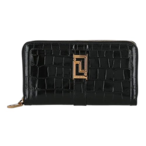 Versace Greca Goddess Continental Wallet Black