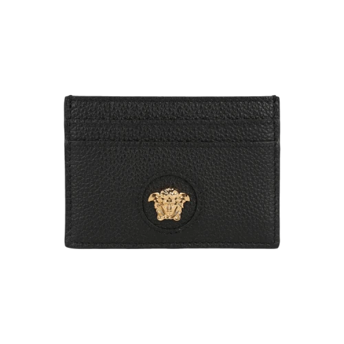 Versace Medusa Leather Card Holder Black/Gold