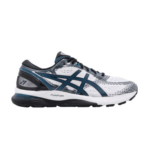 ASICS Gel-Nimbus 21 2E Wide 'White Deep Sapphire'