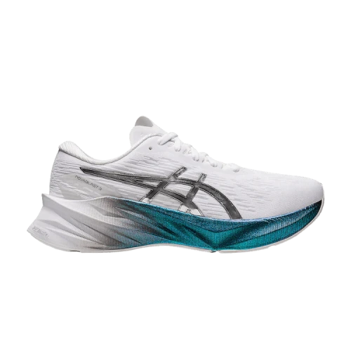 ASICS Novablast 3 Platinum 'White Metallic Blue' (Women's)