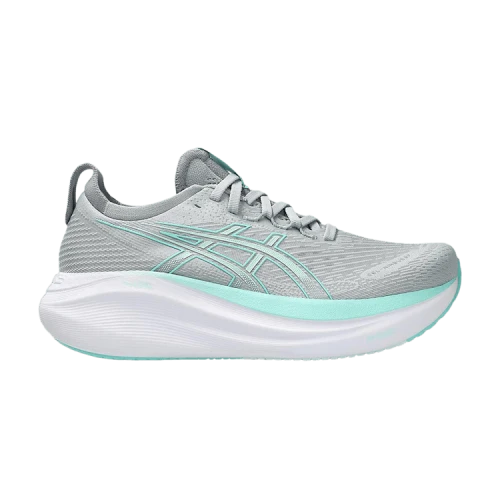 ASICS Gel Nimbus 27 Wide 'Piedmont Grey Illuminate Mint' (Women's)