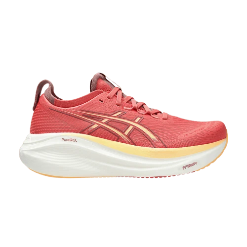 ASICS Gel Nimbus 27 D Wide 'Dark Pink Clay Orange Glow' (Women's)