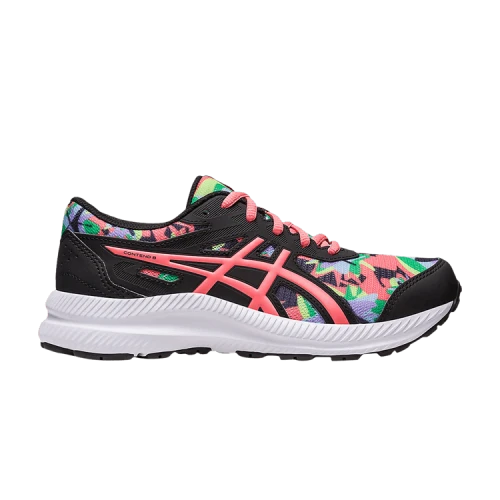(GS) ASICS Contend 8 'Black Papaya Camo'