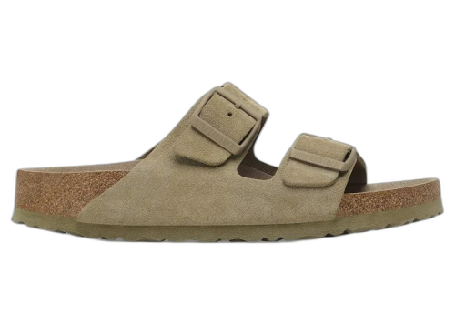 Birkenstock Arizona Soft Footbed Suede Faded Khaki