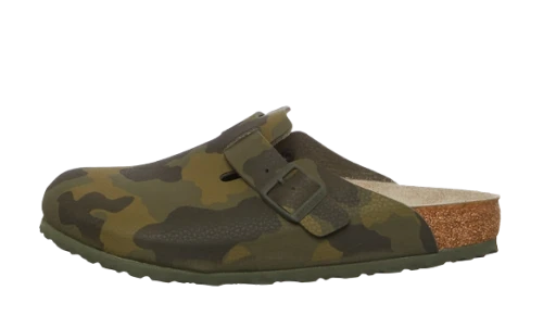Birkenstock Boston Birko-Flor Desert Soil Camo Green
