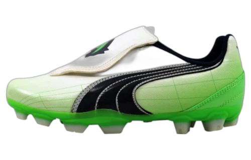 Puma V4 11 FG Vapor Grey/Green-Midnight Navy (Women's)