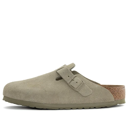 Birkenstock Boston Suede Leather 'Faded Khaki'