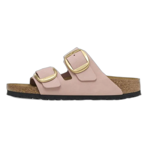 Birkenstock Arizona Big Buckle Nubuck Leather Narrow Fit Sandals 'Soft Pink' (Women's)