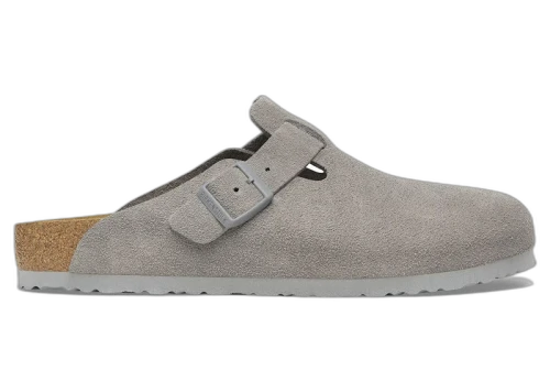 Birkenstock Boston Suede Stone Coin