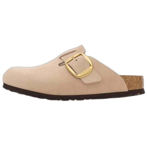 Birkenstock Boston Big Buckle Nubuck Narrow 'Sandcastle' (Women's)