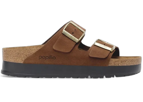 Birkenstock Arizona Flex Platform Nubuck Leather Dark Tea