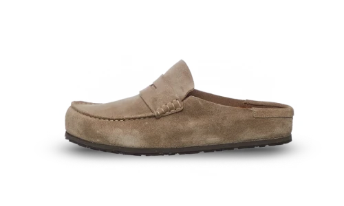 Birkenstock Naples Wrapped Suede Leather Taupe