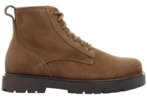 Birkenstock Highwood Lace Mid Suede Leather Dark Tea